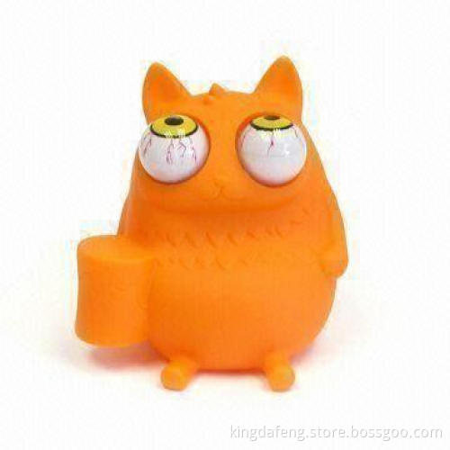 Bulging Eyes Plastic Action Figure, Vinyl Toy with Hollow Inside